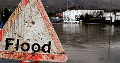 Flooded road Flooded road
